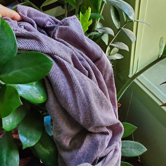 We the Free slouchy purple waffle top XS - Picture 4 of 8